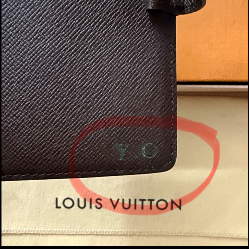 Pre-owned Louis Vuitton Damier Ebene PM Ring Agenda Cover - Picture 6 of 13